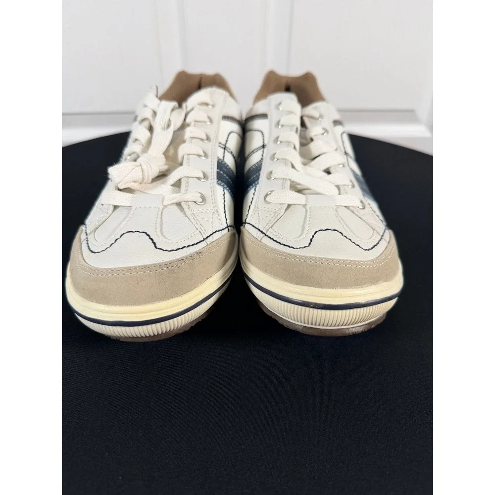 Day Five Renegade Mens Sneakers White Navy Tan Low Top Casual Shoes 317115 11M